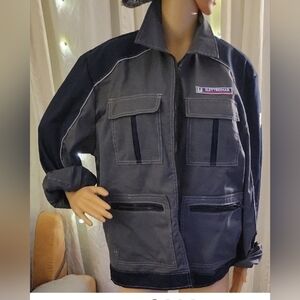 Gray and Black Men's Jacket.